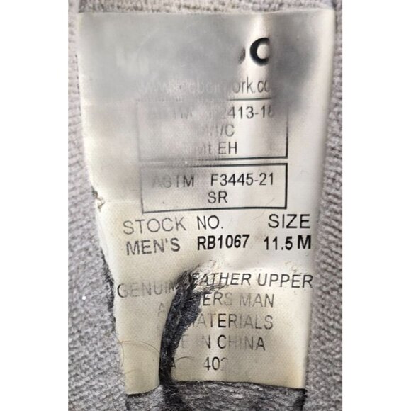 Reebok Mens Waterproof Leather Hiking Boots Size 11.5 Black - Picture 6 of 16